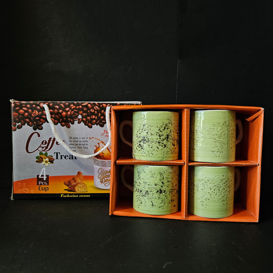 Kanch coffee treat Exclusive range Ceramic 4 pieces cups set for Return gifting
