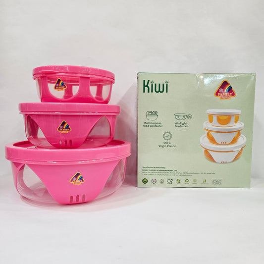 Kiwi fabulous 3 pieces set food Storage containers with air tight Lids