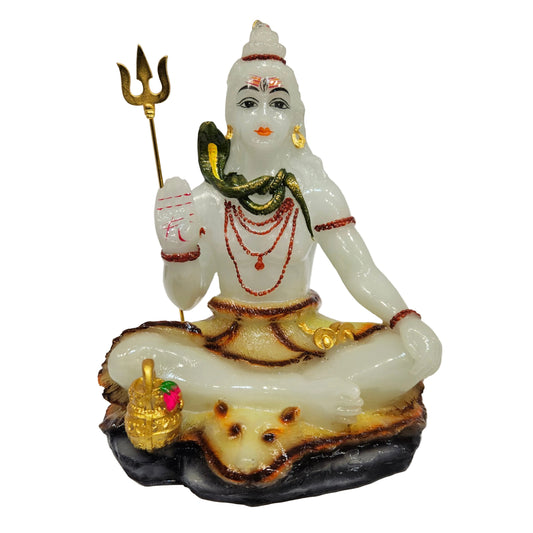 Lord Shiv ji Marble Statue idol For Home Décor Decorative Showpiece