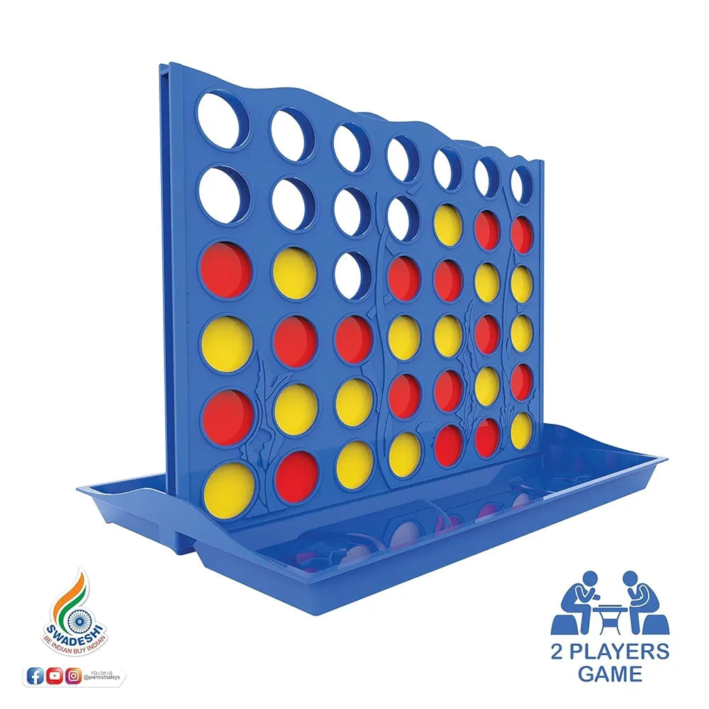 Original Plot 4 Big Board Game Family Game Strategy Game for 2 Players Ages 5 & Up