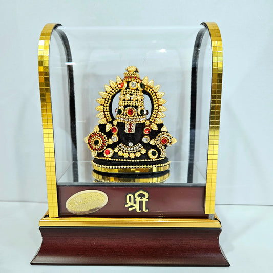 Lord Venkateswara tirupati Balaji 24 carat Gold Plated Cabin Idol for Pooja Room & Home Decor