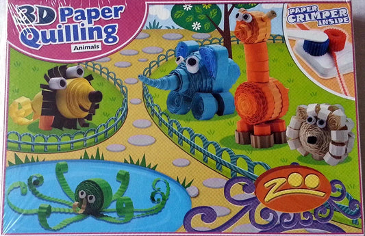 3D paper Quilling animals paper crimper inside paper craft kit set for kids