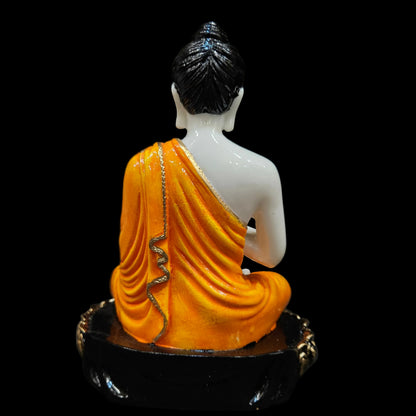 Gautam Buddha Statue for Spiritual Home Meditating Buddha in Marble Finish with Highly Detailed Features which Improves Your Home Decor Fully Washable Showpiece