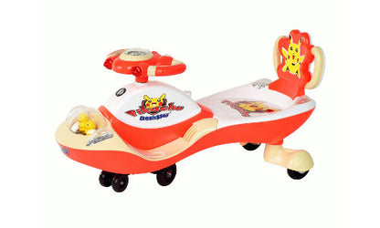 Dash star pikachu dx twist car safety backrest,fancy music & Lighting in steering and body both & heavy duty Wheels