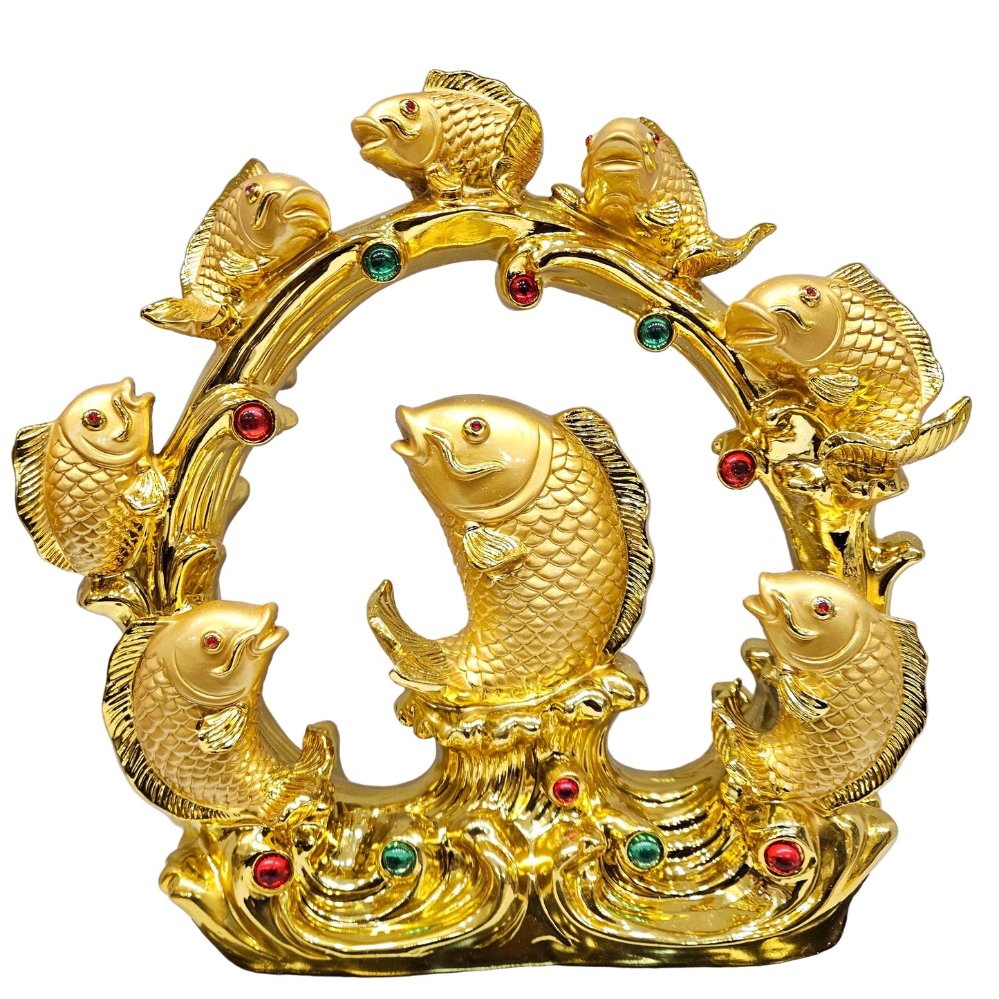 Resin Fish Statue,Chinese Handmade Arowana Fish Scuipture,feng Shui Wealth Lucky Fish Figure,Best Gift for Business Opening Feng Shui Decor