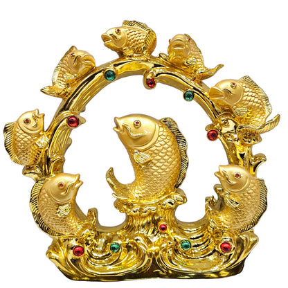 Resin Fish Statue,Chinese Handmade Arowana Fish Scuipture,feng Shui Wealth Lucky Fish Figure,Best Gift for Business Opening Feng Shui Decor