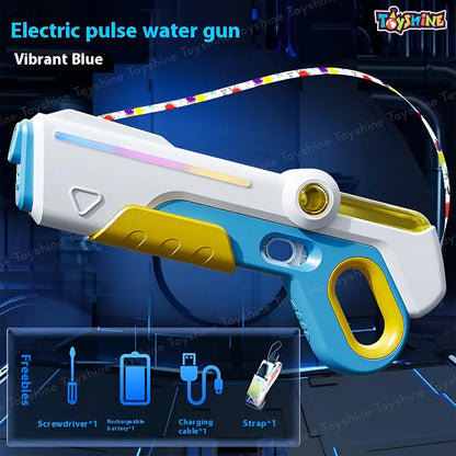 Electric Water Gun Toy with Automatic Water Absorption Function Self-Filling | Lights | Rechargeable | High Pressure Mechanism Perfect for Holi Festival & Summer Outdoor Fun