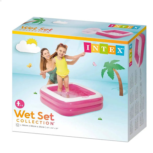 Intex wet set Square Pools for Kids 1 to 3 Years Old Bath Kiddie Pool for Summer Play Box Pool