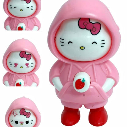 Face changing cute cartoon characters keychain