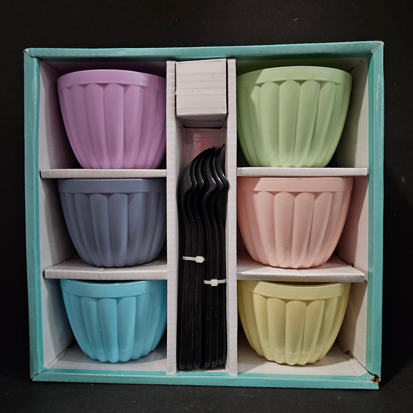 Dessert Fun 6pcs set Dessert/Ice-cream Bowls with Spoon for Return gifting