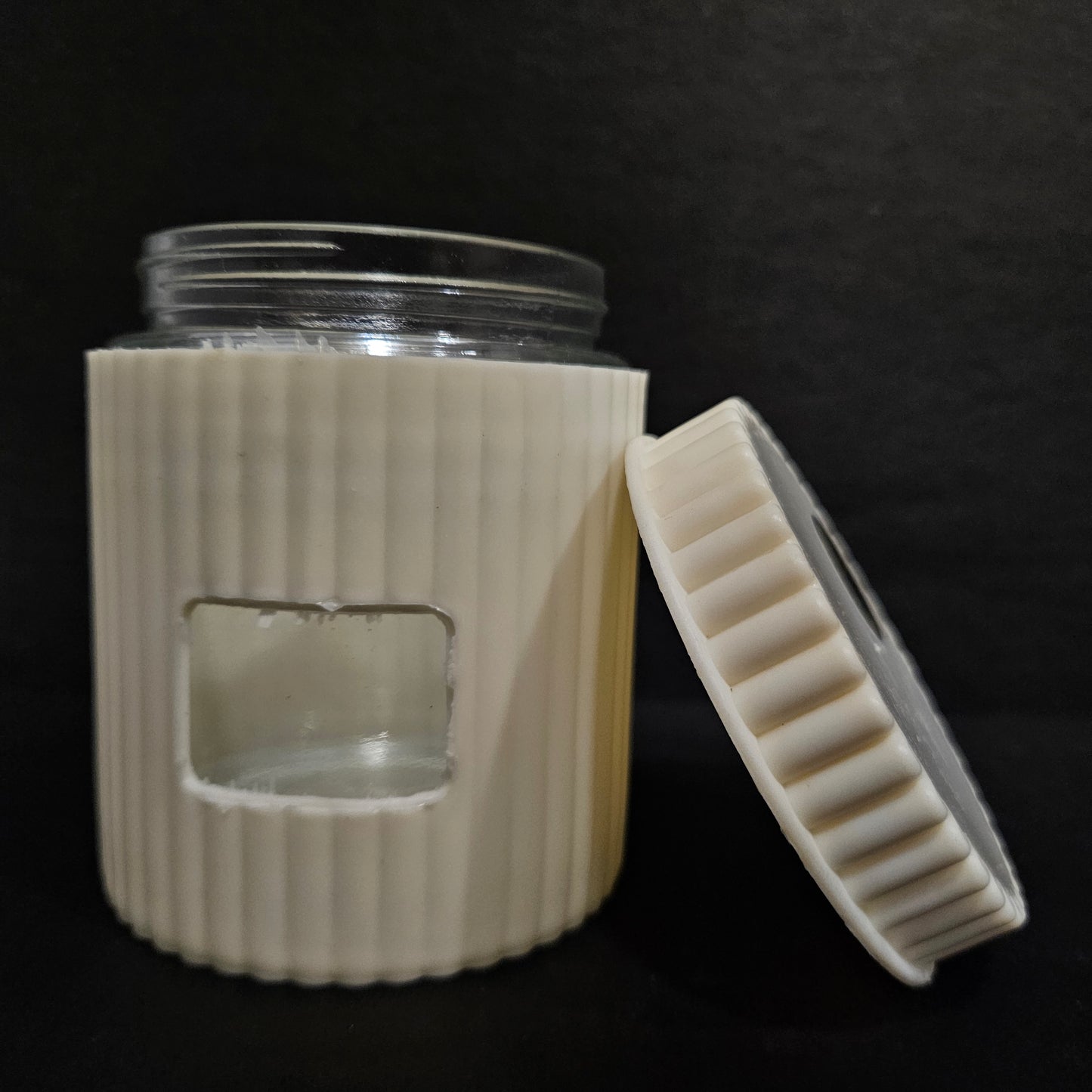 Shelly glassware Luxurious attractive galss jar with square Window for Return gift
