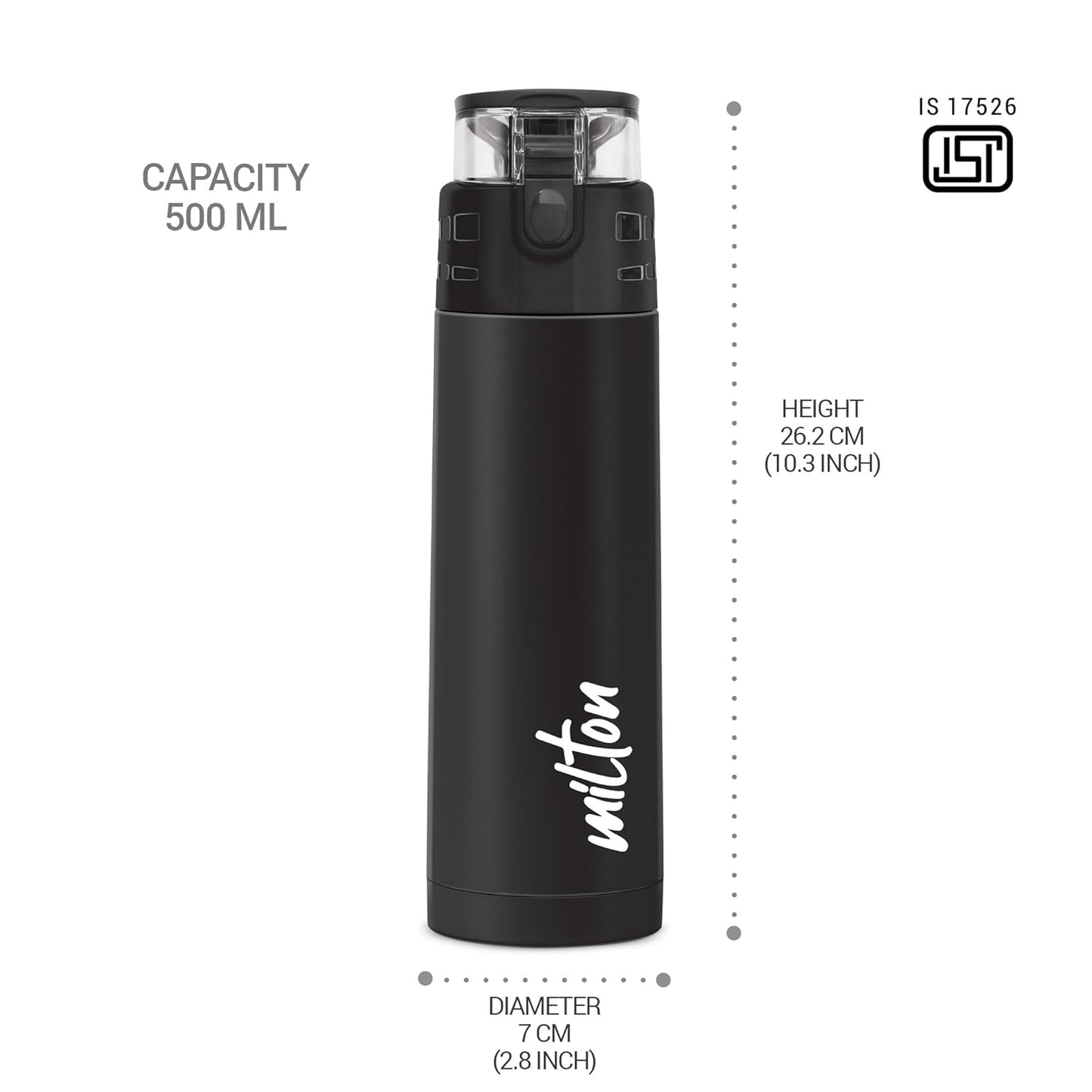 Milton Marvel Mighty Iron Man Thermosteel Bottle for kids