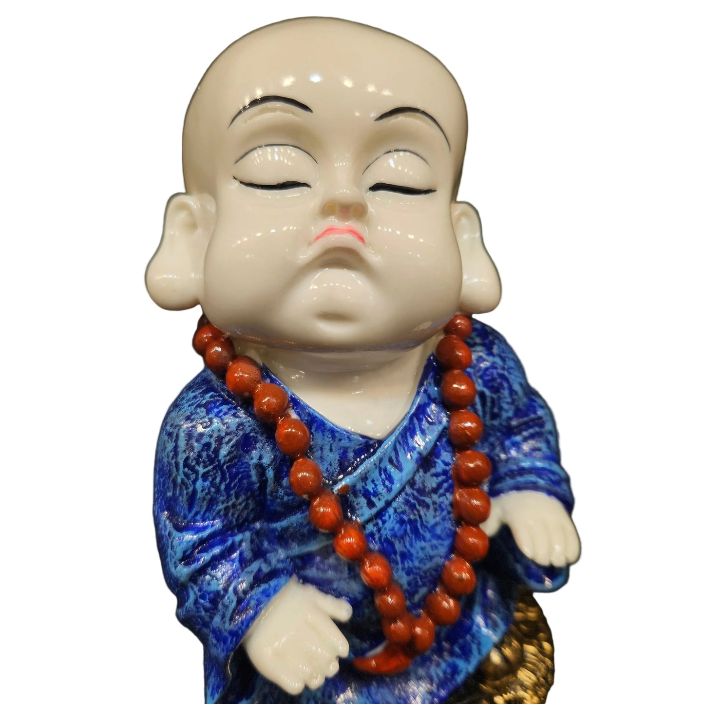India Handcrafted Resine Meditating Buddha Monk Idol Sculpture | Showpiece for Home Décor and Office