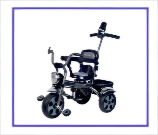 Dash star Herly star tricycle with parental rod for movement,removable safety handrest,trin trin bell,360 degree rotating seat,front & rear Basket for storage,cushion seat for comfortable experience