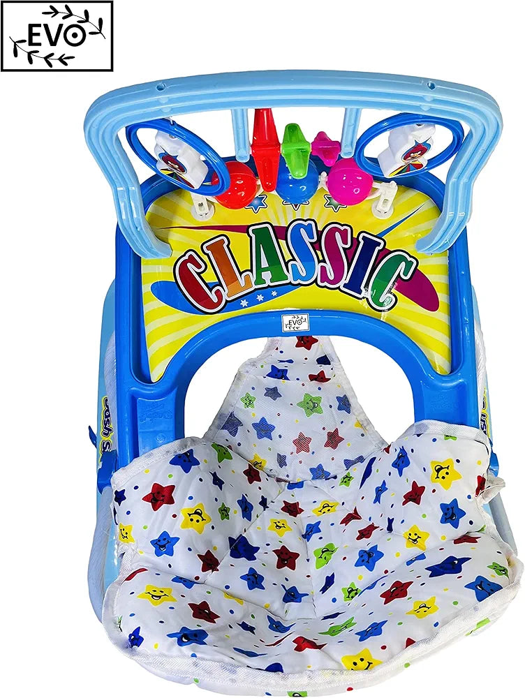 Dash Star classic Round Baby Walker for Kids, Music and Light Function with 3 Position Height Adjustable & 360 degree rotating Kids Walker, Fun Toys & Activities for Babies