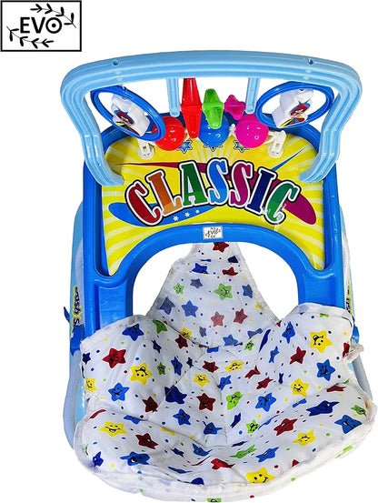 Dash Star classic Round Baby Walker for Kids, Music and Light Function with 3 Position Height Adjustable & 360 degree rotating Kids Walker, Fun Toys & Activities for Babies