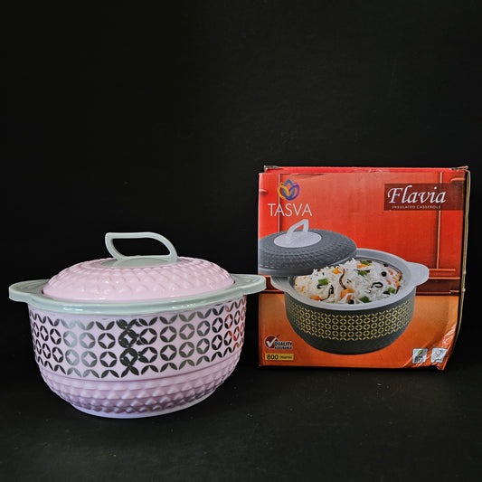 Tasva Imperial Insulated casserole Bpa free Quality assured with 800ml capable Hot Pack