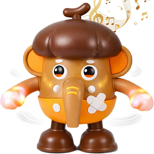 Hazelnut Elephant Dancing & Lighting Musical Battery Operated Toy for kids