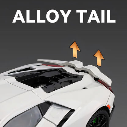 Lamborghini Alloy Metal Pull Back Die-cast Car Model with Sound Light Mini Auto Toy for Kids Metal Model Toy Car with Sound and Light