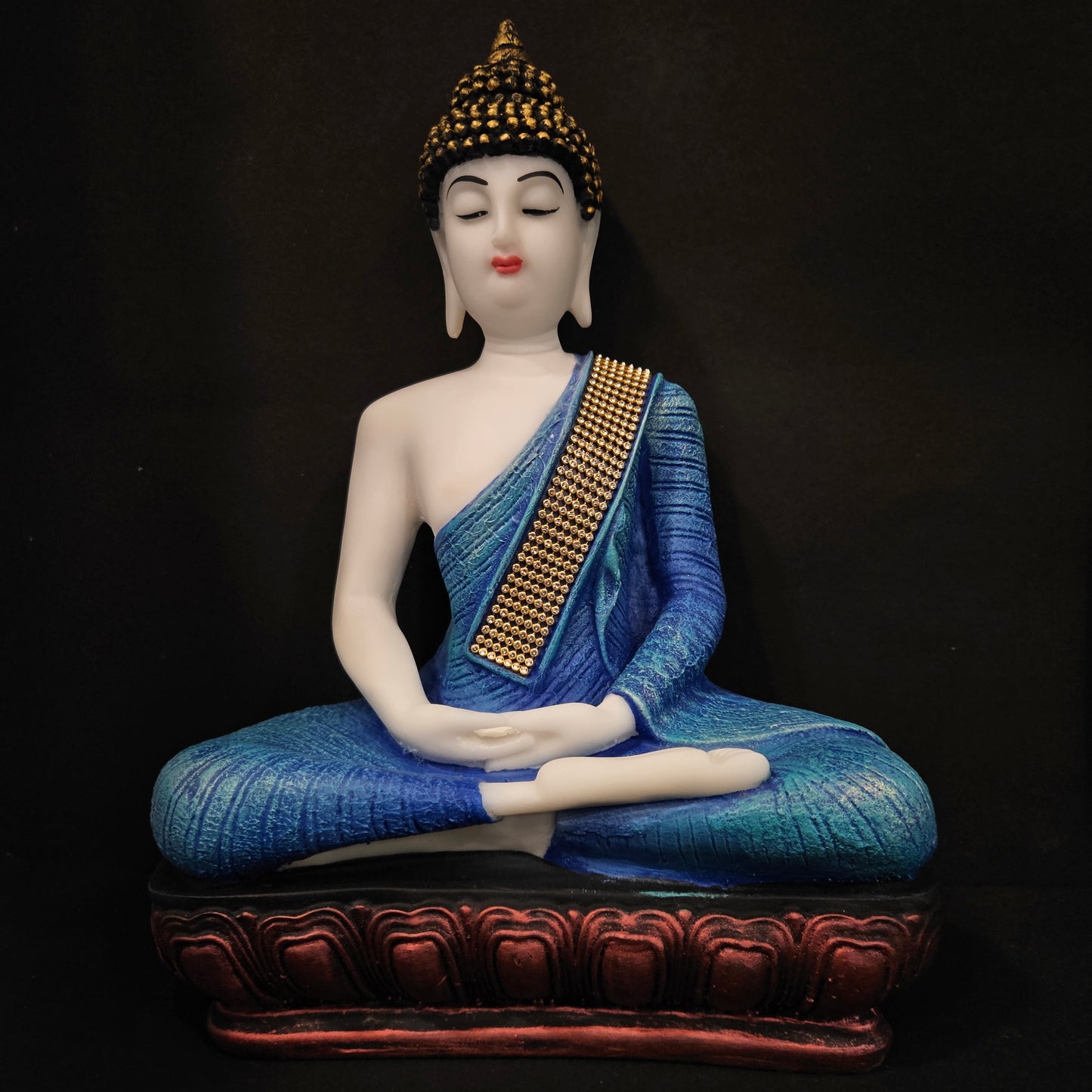 Lord Buddha with attractive stones designe sitting for home & Pooja room decor