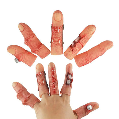 Halloween Bloody Fingers,Scary Body Parts Fingers Realistic Severed Finger Broken Finger for Haunted House The Halloween Party Decoration Halloween Horror