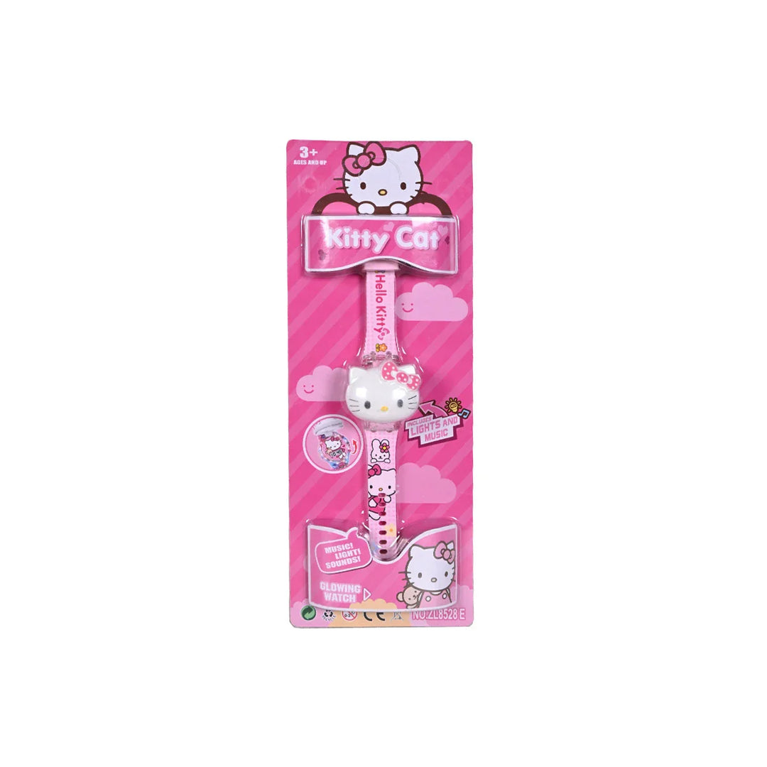 Princess Watches 3D Action Figure Face Based Toy Design Digital Glowing Watch with Disco Music and Blinking Lights for Kids.