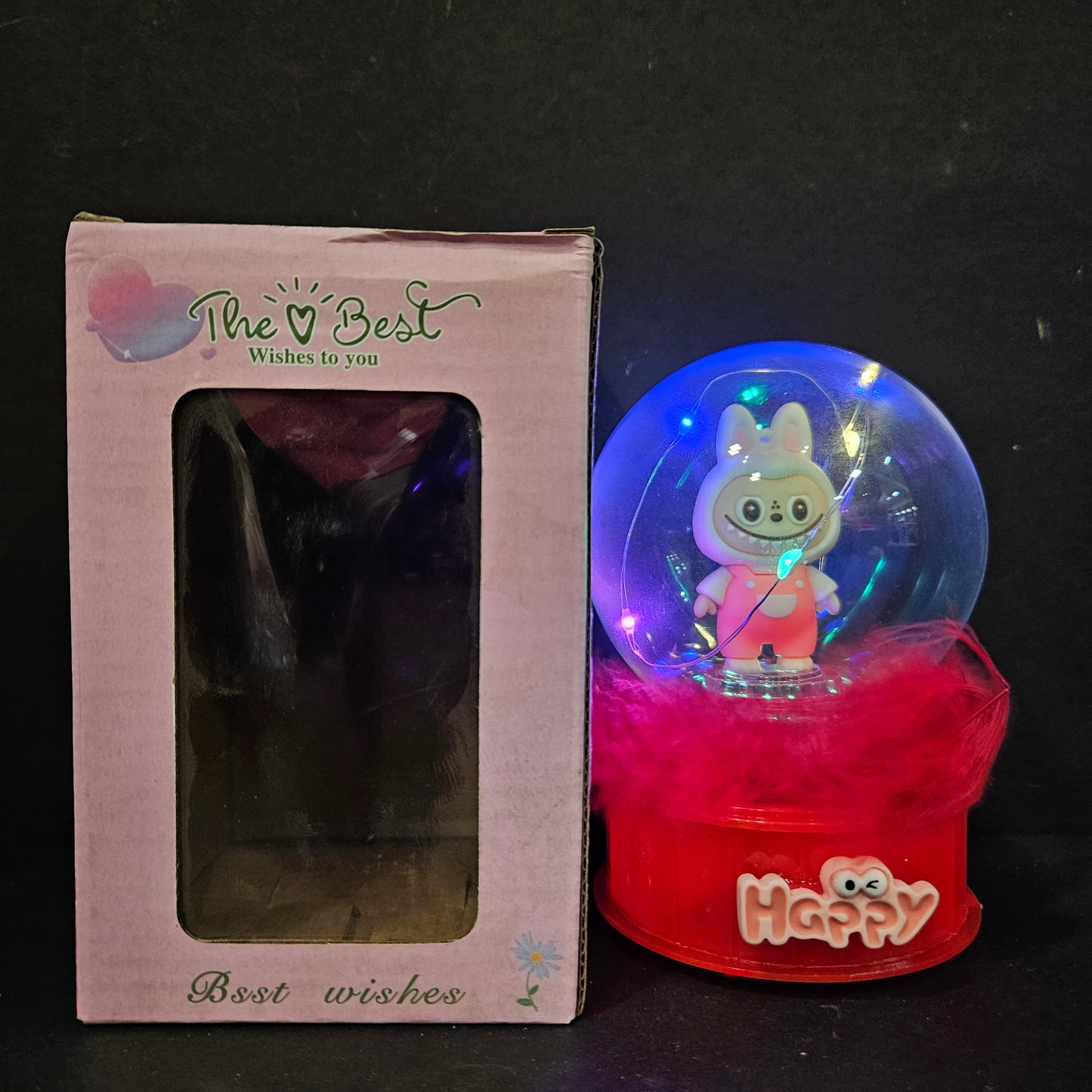 Labubu best wishes lighting in a Globe perfect for couple gifting