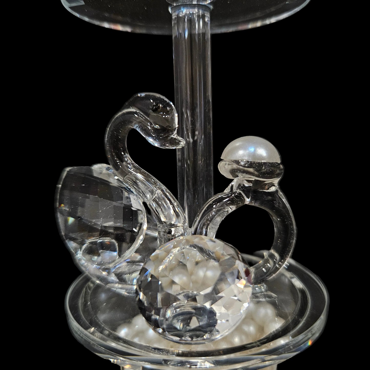 Crystal Swan Collectibles,Crystal Swan/Duck Ornaments Decor, Swans Statues Crystal Paperweight Tabletop Centerpiece for Wedding Living Room Home Office Decor