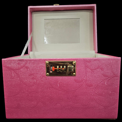 Jewellery Box For Women,Portable Travel Jewellery Organiser Box Small Jewellery Box Organiser For Ring,Earrings & Bracelet with number locking