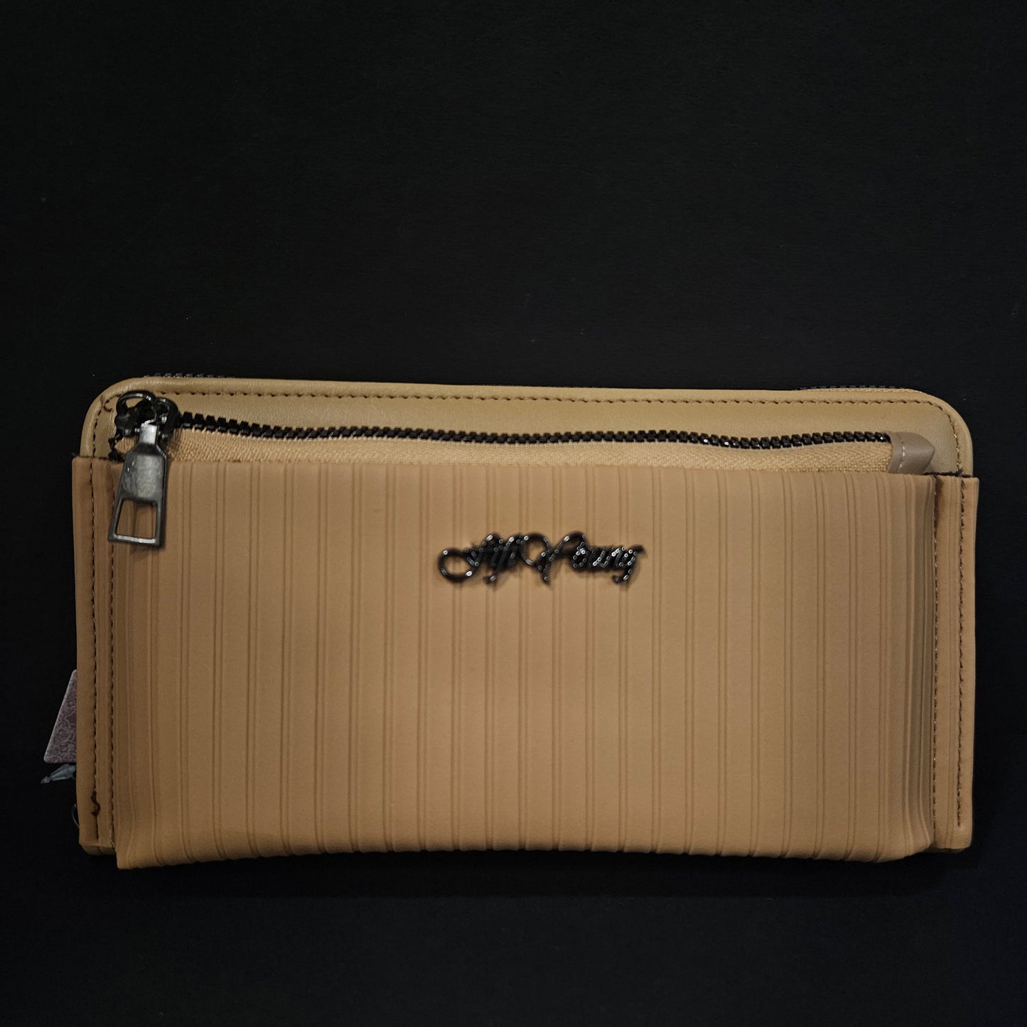 Leather Thin Slim Wallets for Women Wallet for Women with Double Zipper