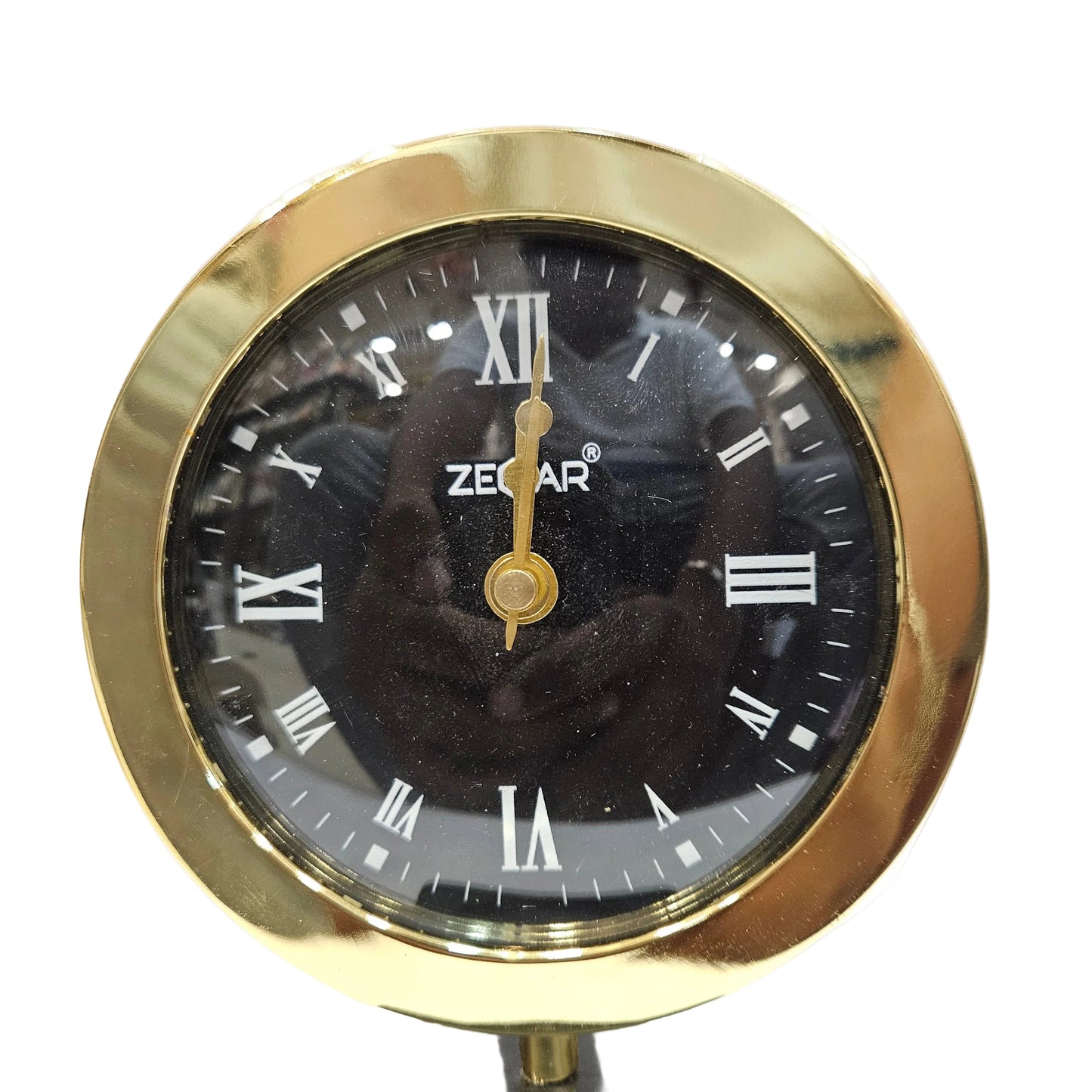 Metal Brings Handcrafted Table Clock for Kidsroom, Bedroom, Study Table, Office Desk|Classic Non-Ticking Tabletop Battery Operated Analog Desk