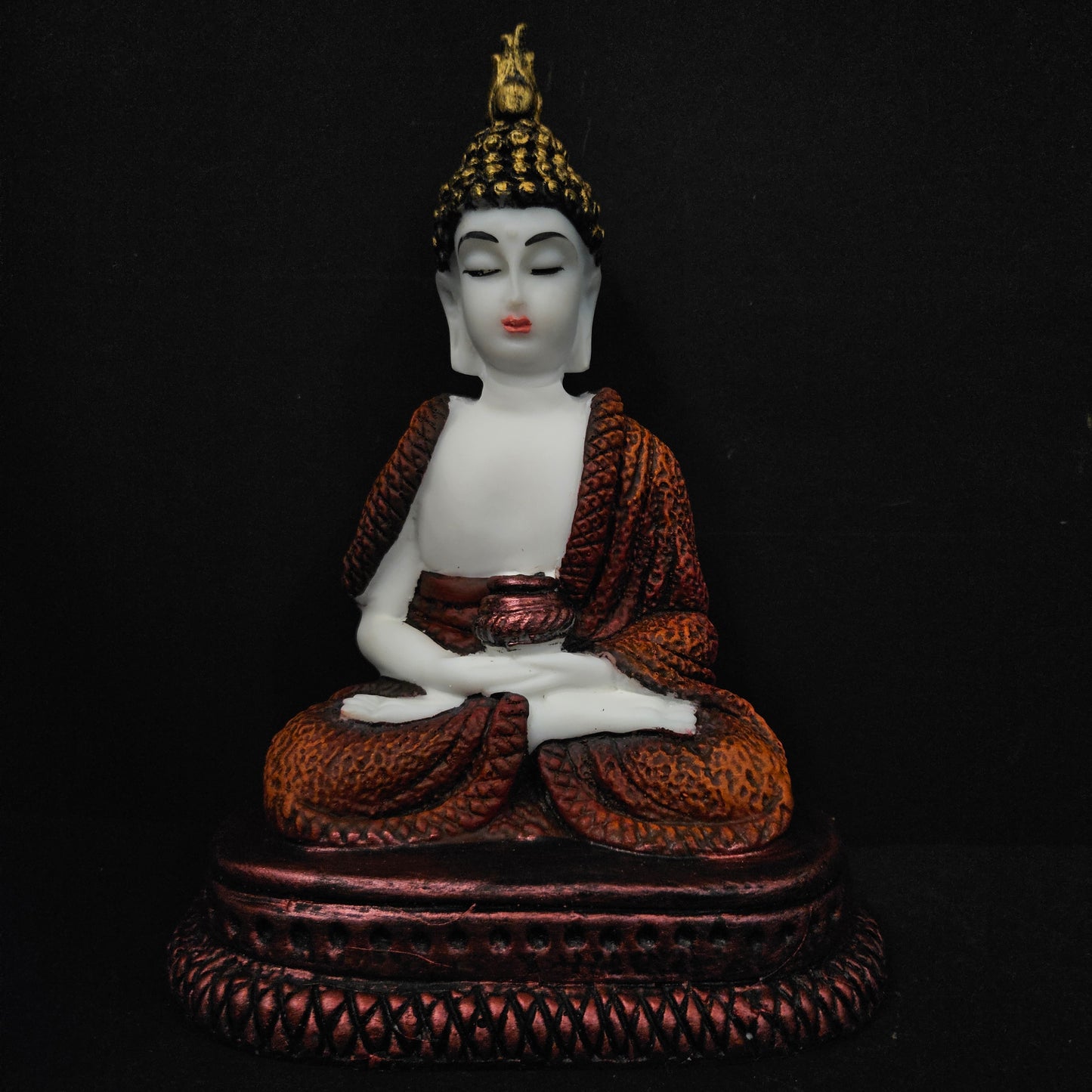 Polyresin Sitting Buddha Idol Handcrafted Statue Showpiece for HomeDecor,Living Room Decoration Gift Items