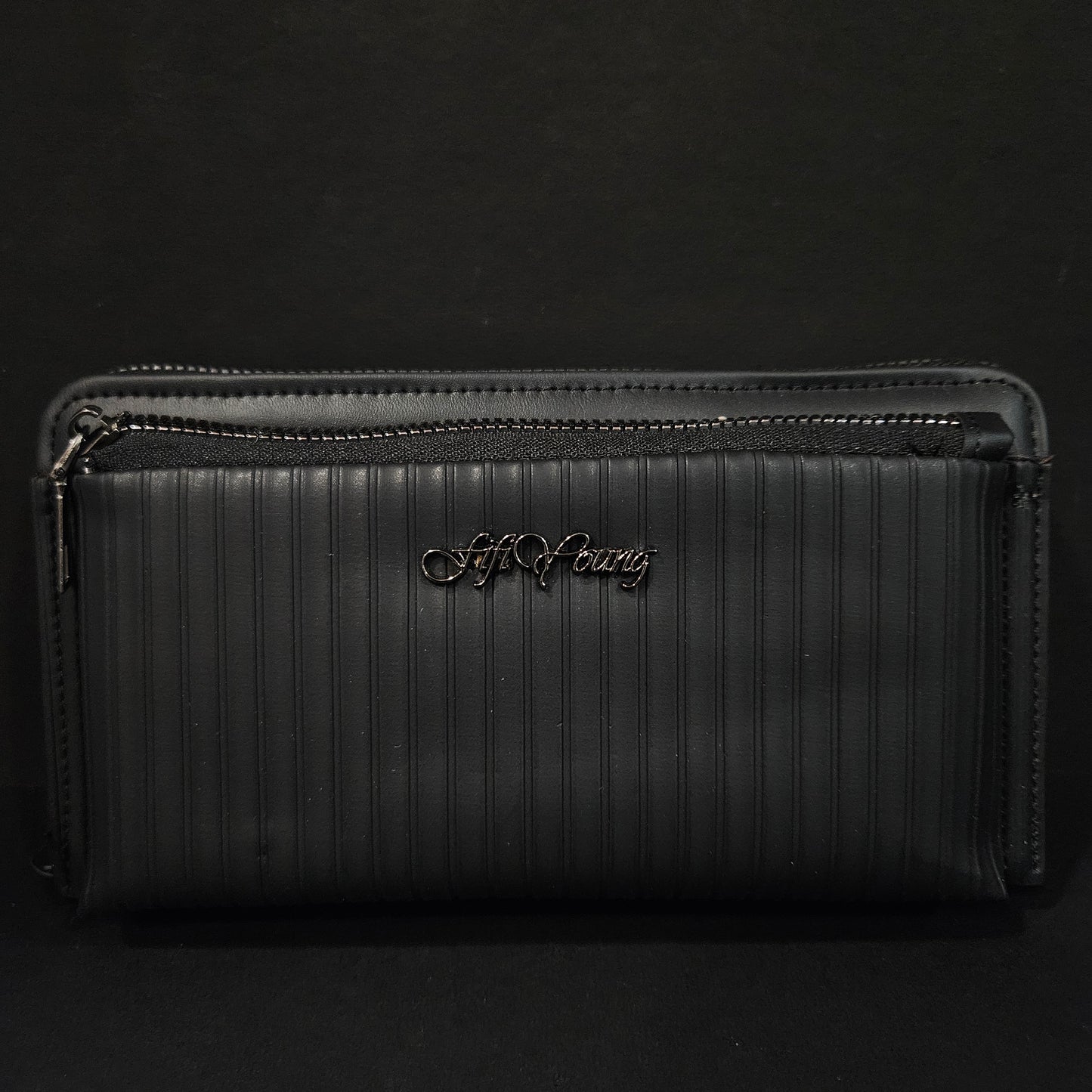 Leather Thin Slim Wallets for Women Wallet for Women with Double Zipper