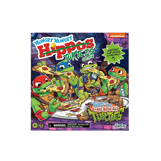 Hungry Hungry Hippos: Teenage Mutant Ninja Turtles Edition Game | From 4 years | From 2 to 4 players Children's board games | Preschool gifts