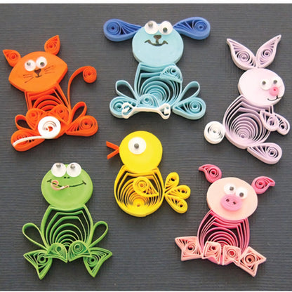 Paper Quilling Animals Making Set Concentration imagination & creativity