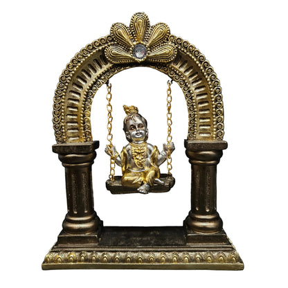 Handicrafts Bal Krishna Jhoola Showpiece for Gifting and Home Decor