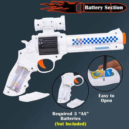 Toy Gun with Flashing Lights for Kids, Light Toygun with Blasting Sounds, Pretend Play Toy Gun for Kids, Toy Sound Gun for Children, Gifting Toygun for Kids 6 Years+