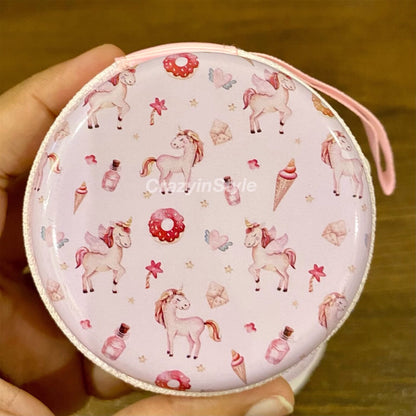 Unicorn themed Multiple purpose metal pouch for kids