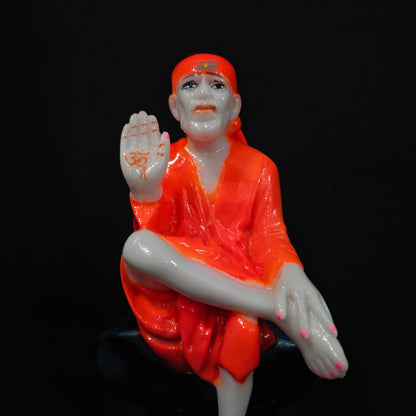 Radium Marble Sai Baba Statue Decorative Showpiece for home decor