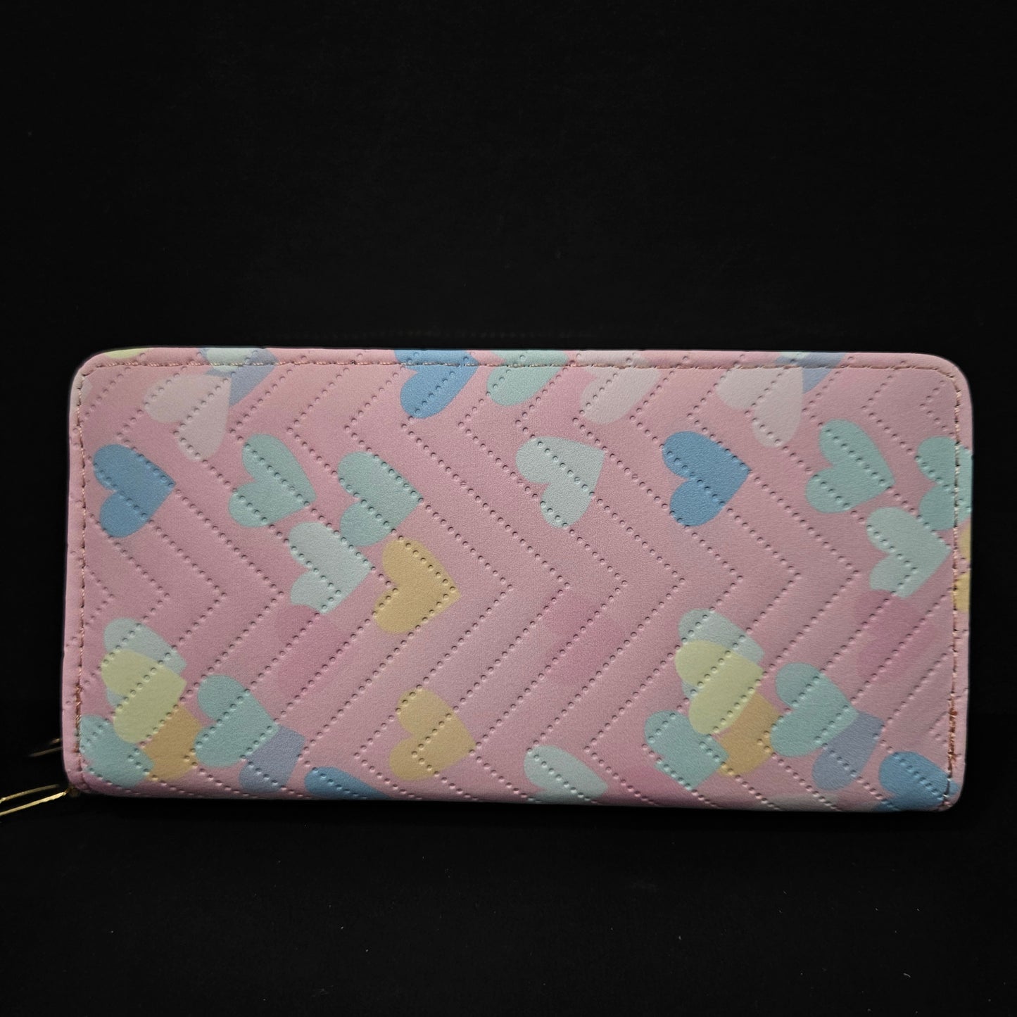 Leather Thin Slim Wallets for Women with Double Zipper
