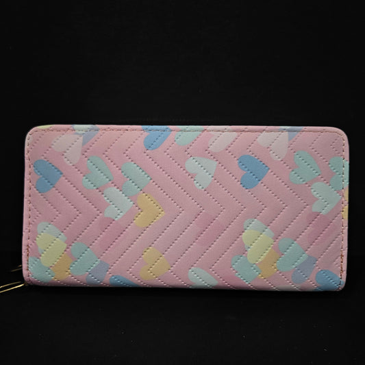 Leather Thin Slim Wallets for Women with Double Zipper