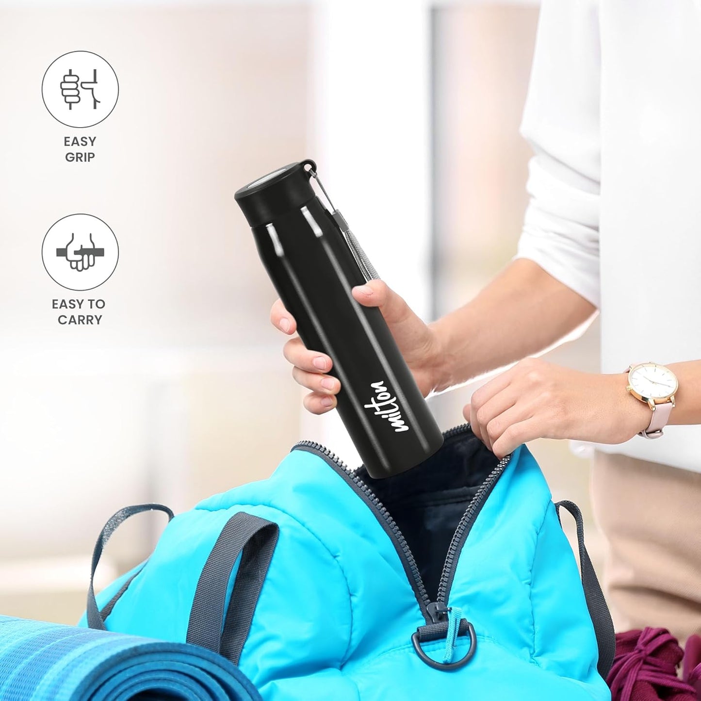 Handy 850 Stainless Steel Bottle (Milton)Rust-free, easy to carry & convenient(780ml)
