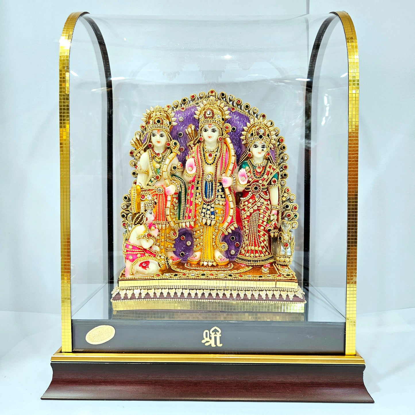 Ram Darbar 24carats gold Plated Cabin Idol for Home Decor & Lord Showpiece