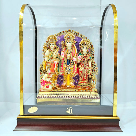 Ram Darbar 24carats gold Plated Cabin Idol for Home Decor & Lord Showpiece