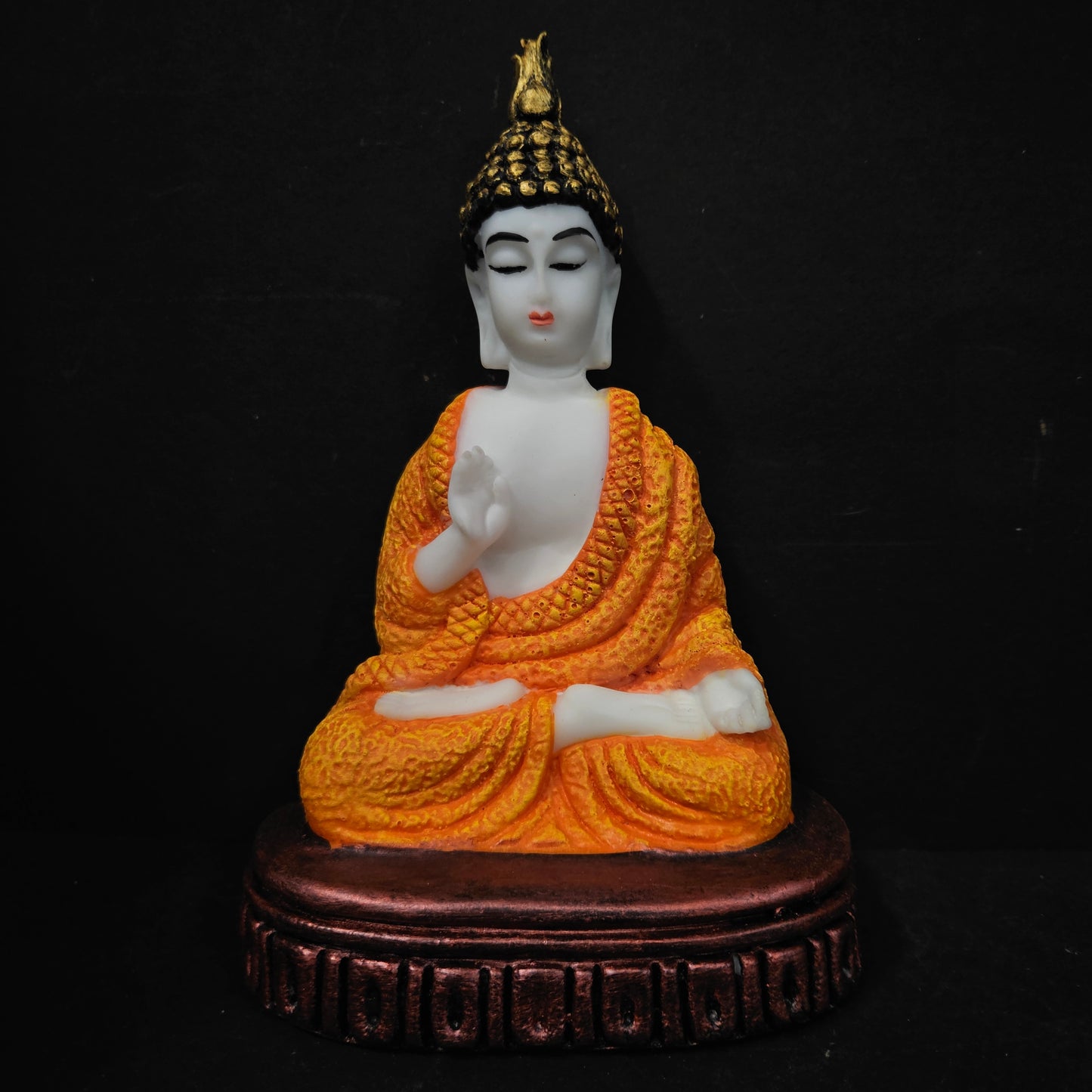 Polyresin Sitting Buddha Idol Handcrafted Statue Showpiece for HomeDecor,Living Room Decoration Gift Items