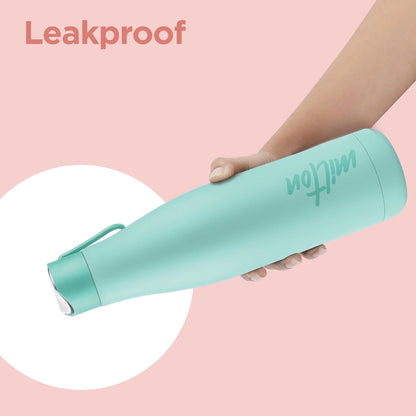 Milton Fame 800 Insulated Inner Stainless Steel Water Bottle with Spout Lid, 1 Piece, 740ml, Pink| Easy Grip | Leak Proof | Hot or Cold | School | Travel Bottle