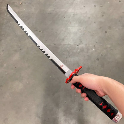 Fantasy Anime Replica Demon Hunting Black Nichirin Samurai Sword Tanjiro Final Battle Edition for Costume Cosplay Halloween Practice