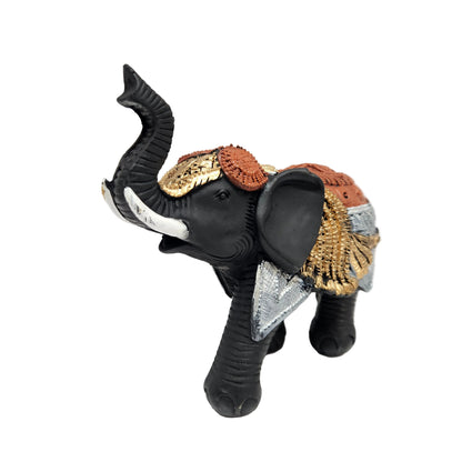 Black and gold elephant showpiece is a popular Feng Shui decorative item made from resin Showpiece Figurine