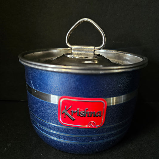 Stainless Steel Heavy Bottom Patila Heavy Cook and Serve Cookware Pots Container Bowl with lid
