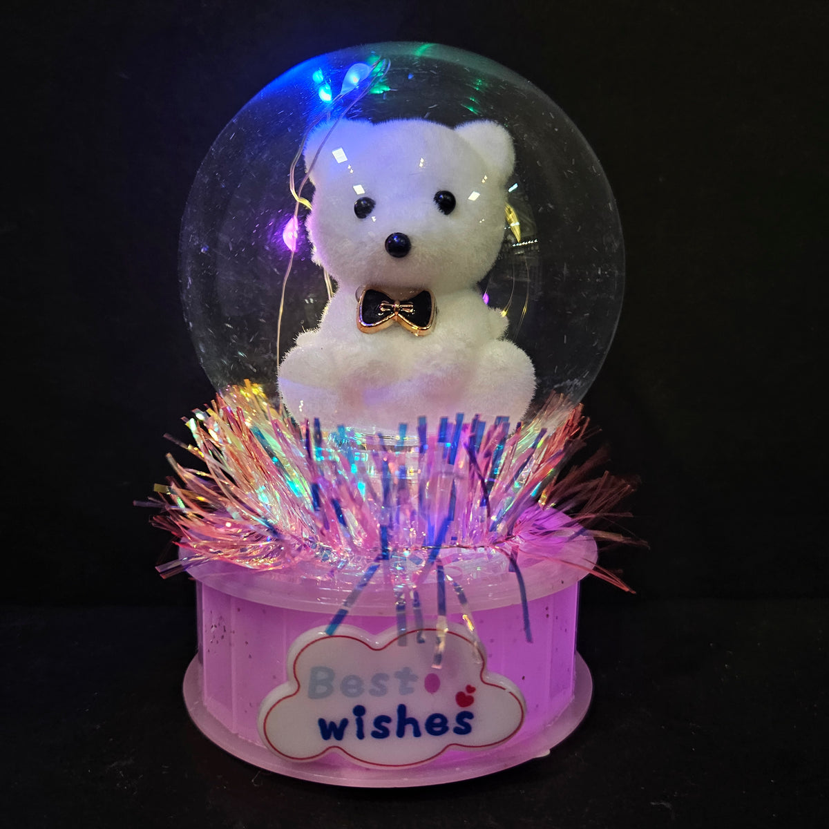 Panda best wishes lighting in a Globe perfect for couple gifting